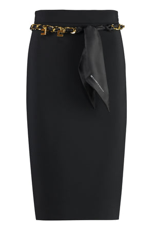 Stretch pencil skirt-0